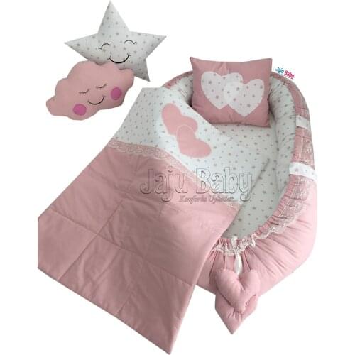 Jaju Baby Handmade, Powder Star Lux Orthopedic Baby Nest Set of 5