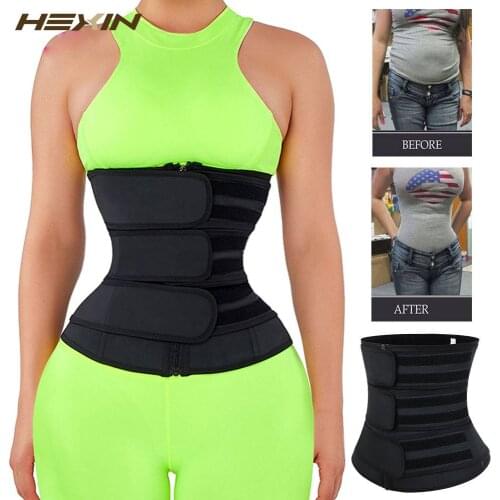 Women Waist Trainer Cincher Belt Tummy Control 3 Powerful Waist Strap Body Shaper High Compression Slimming Girdle Workout Band