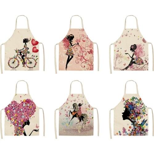 Butterfly Girl Print Apron Baking Accessories Aprons for Women Apron Kitchen Cooking Accessories Cafe Kitchen Apron Alpaca