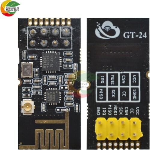 GT-24 Wireless Module 2.4G NRF24L01+PA+LNA 1100M Distance SMD SPI Board Diy Electronic