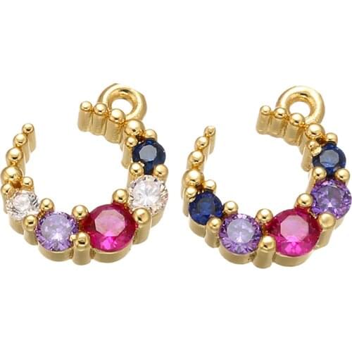 ZHUKOU 10x12mm exquisite crystal charms for jewelry making women necklace earrings bracelet Jewelry accessories model:VD505