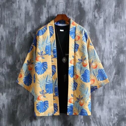 Japanese Style print Samurai Kimono Streetwear Men Women Cardigan Japan Harajuku Print Robe Clothes 2020 Summer