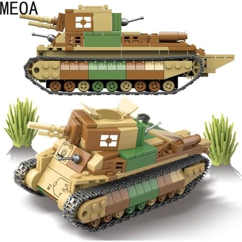 528PCS WW2 Military Medium Tank Building Blocks Japan Type 89 Middle Tank Army Soldier City Bricks Children Toys Kids Gifts