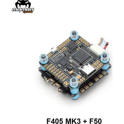 DIATONE MAMBA F405 MK3 50A MPU6000 F4 Flight Controller 50A BLHELIS 4in1 ESC 3-6S Flight Controller Stack for FPV Racing Drones
