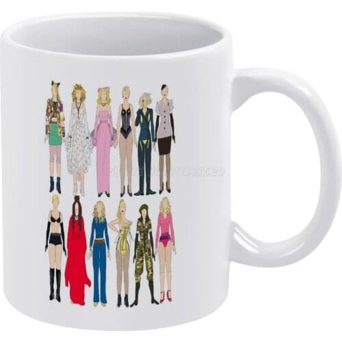 Outfits of Madge Fashion White Mug Coffee Mug 330ml Ceramic Home Milk Tea Cups and Mugs Travel Gift for Friends Ink Pen Street A