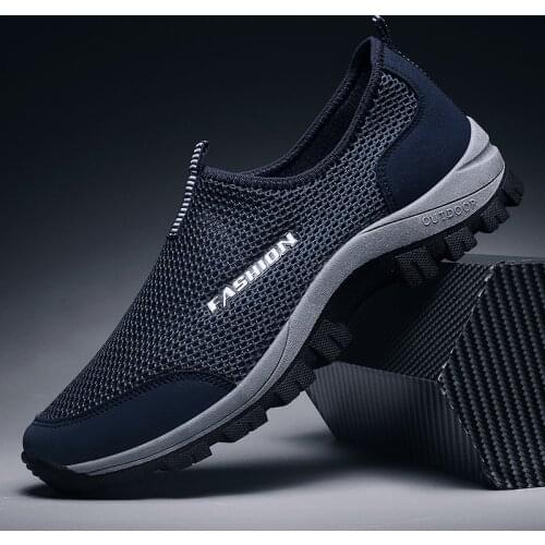 Summer Men Comfortable Casual Shoes Slip-on Breathable Air Mesh Flats Trainers Mens Sneakers Water Loafers Zapatos De Hombre