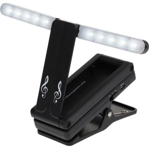 Music Piano Clip-On Stand Lamp Studying Light w/ USB for Musical Instrument 7.68x0.55inch