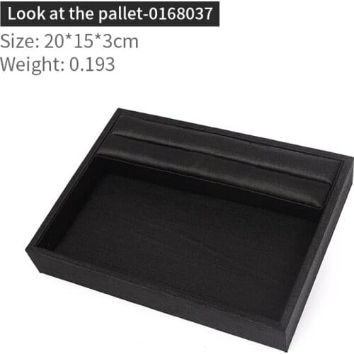 New Pu Leather Black Brushed Jewelry Display Trays For Femal Ring Earring Pendent Bracelet Showcase Jewellery Organizers Holder