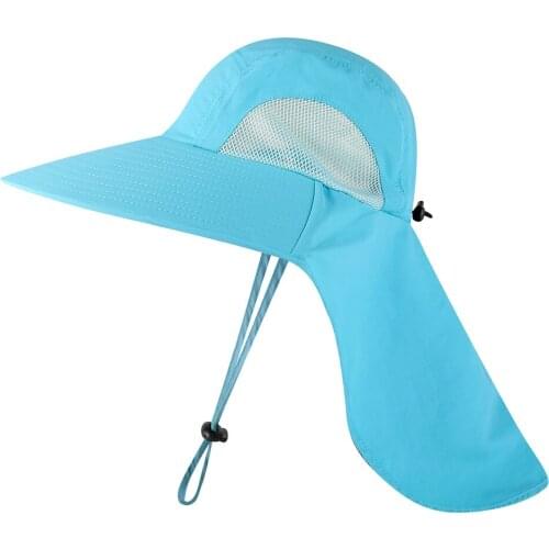 Balight Summer UPF50+ Sun Hat For Women Men Breathale Mesh Bucket Hat With Neck Flap Outdoor Long Wide Brim Hiking Fishing Hats