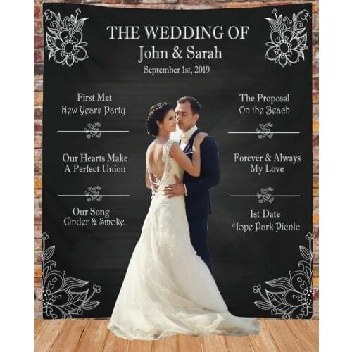 Custom Black Chalkboard Bridal Shower Banner background High quality Computer print wedding backdrops