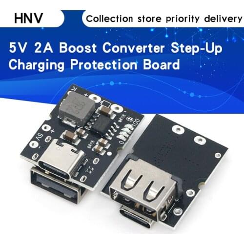 Type-C USB 5V 2A Boost Converter Step-Up Power Module Lithium Battery Charging Protection Board LED Display USB For DIY Charger