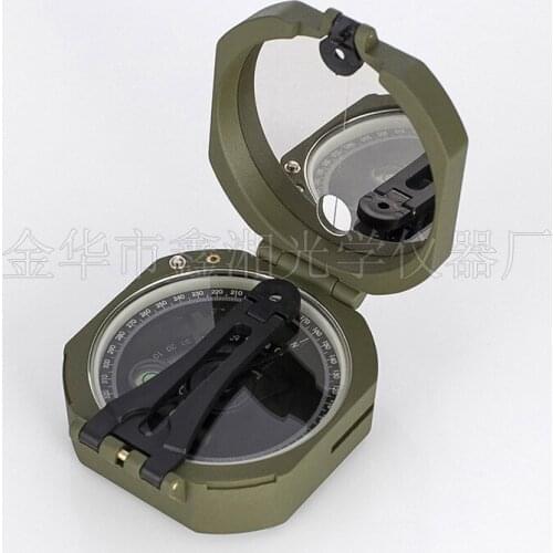 Kirsite Professional Outdoor Travel Compass Multifunctional Slope direction measurement Fluorescent dial geography Camp Compass