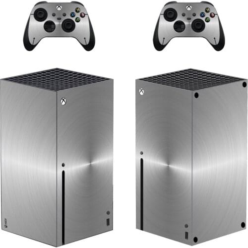 Metallic Grey Style Xbox Series X Skin Sticker for Console & 2 Controllers Decal Vinyl Protective Skins Style 1