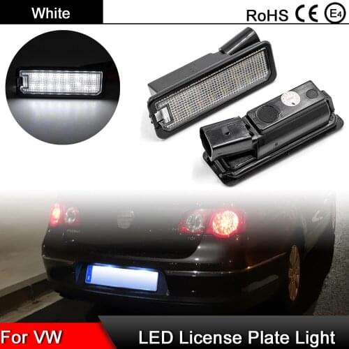 LED License Plate Light Number Plate Lamp For VW Volkswagen Amarok Passat Golf New Beetle Polo Scirocco EOS Seat Leon Toledo