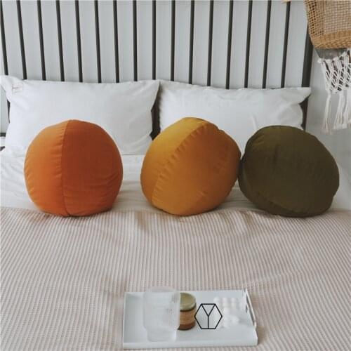 Pumpkin Ball Pillow Velvet Nordic Style INS Lovely Personality Sofa подушки декоративные Cushion Decoration Ornaments Pillows