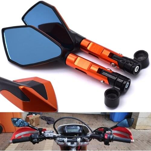 Motorcycle Universal 8mm 10mm Aluminum CNC rearview mirror For KTM Duke 125/200 Duke 390 For Yamaha XV750 XV700 XV535 XV250 etc