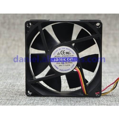 Original JAMICON 8CM 8025 24V 0.21A Fan JF0825B2UA-R 3 Double Roll