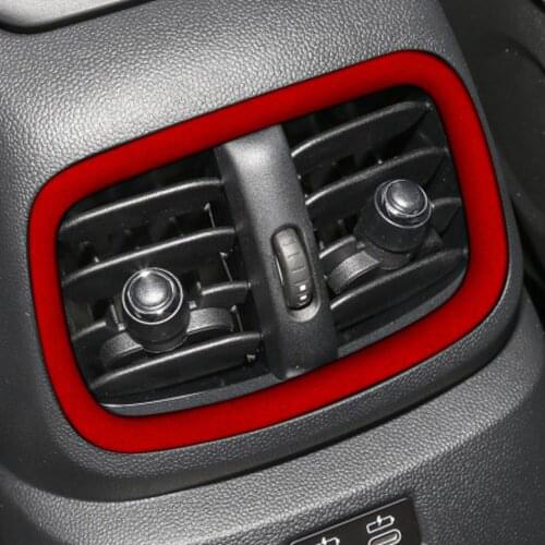 Suede Car Rear Seat Air Outlet Frame Cover Trim Sticker Fit For BMW MINI F60 2018-2020