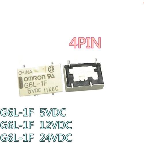 2PCS 100%Original NEW relay G6L-1F 5VDC G6L-1F 12VDC G6L-1F-3VDC G6L-1F-24VDC G6L 1F 5VDC G6L1F 12V patch type 4PIN