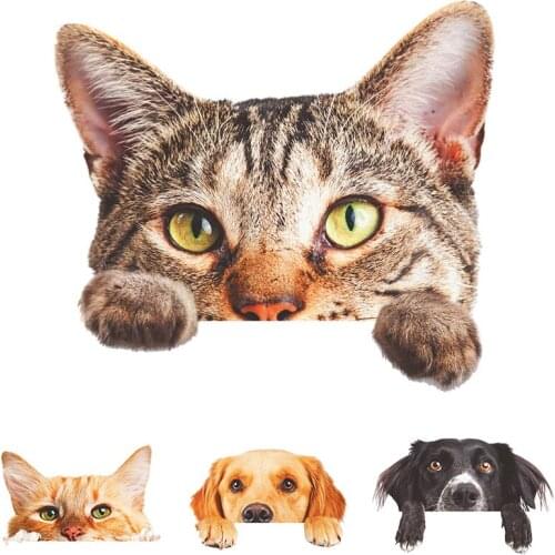 3D DIY Creative Cute Animals Dog Cat Light Switch Sticker Remoable Wall Sticker For Baby Room Bathroom Decal Murla Home Decor