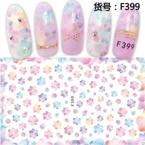 5 sheets beauty flower creative Thin adhesive decals Nail Art decorations Stickers acrylic beauty nail supplies tools F399-403