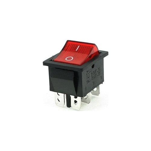 5 Pcs On-On DPDT ON/ON 6 Pins Rocker Boat Switch AC 15A/250V 20A/125V KCD2-202N