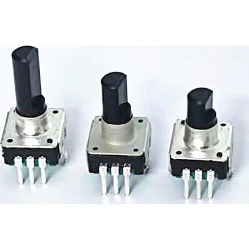 EC12 Car Audio Encoder With Switch 24 Positioning Number Pulse Shaft Length 18.5MM 14MM 11MM Digital Potentiometer 5 Feet