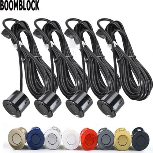 BOOMBLOCK 4pc/set 22mm Car Parking Sensor Monitor Reversing Probe For Mercedes W204 W210 AMG Benz Bmw E36 E90 E60 Fiat 500 Volvo