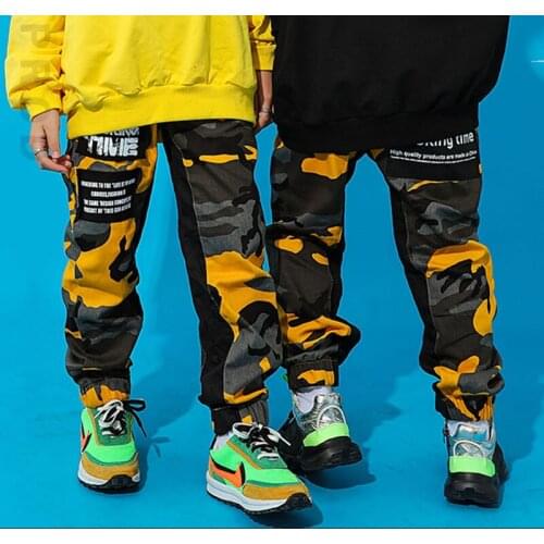 Hip Hop Dance Pants For Boys Girls Jazz Rave Outfit Camouflage Trousers Kids Street Dance Practice Performance Clothing DC3229