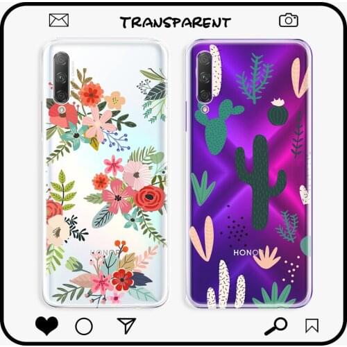For Huawei Y9s Case Transparent Phone Cover For Huawei P Smart Pro 2019 Clear Protective Case For Honor 9X Premium Luxury Fundas