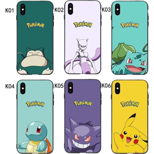 Pokemon Pikachu Psyduck Gengar Snorlax All-inclusive Mobile Phone Case for IPhone7 8se 7plus8plus X Xs Xr Xsmax Back Cover Case
