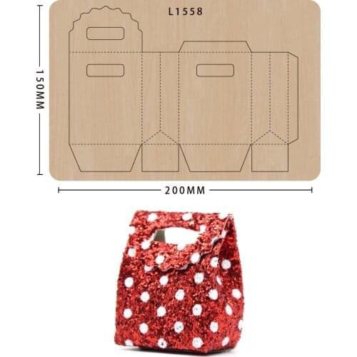 Wooden Gift Box Cutting Dies Diy Scrapbooking Moulds Die Cut Making Decor Supplies Dies Template