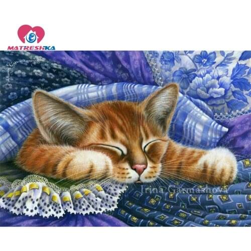 Diamond embroidery animals picture of rhinestones picture rhinestones and diamonds handcraft mosaic kit beaded embroidery cat