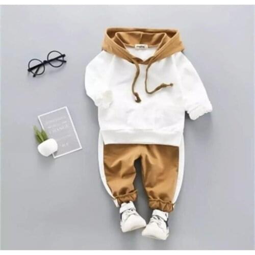 Baby Boy White Hooded Bottom & Top Set 6-24 Months Baby Set Free Shipping Turkey Luxury Quality