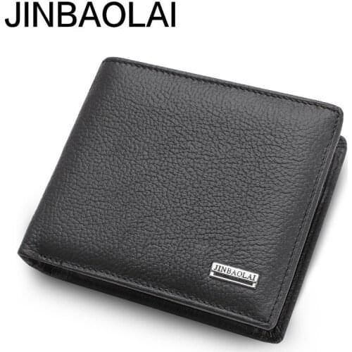 Mens Genuine Leather Short Wallets Coin Pocket High Quality Male Purse Vintage Men Wallet Coin Bag Money Bag Card Holder