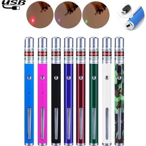 USB Charging 405Nm 530Nm 650Nm Lazer Laser Pointer Laser Light Pen Laser Sight 5MW High Power Green Dot Military Pointe Laser