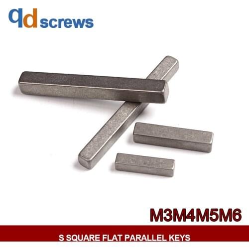 M3M4M5M6 Square flat key Material Parallel Keys square flat keys with square flat keys at both ends S45C