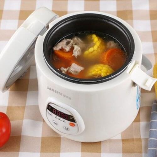 1.6L Mini Rice Cooker Electric portable microcomputer Rice Cooker pot 1-3 people 280W Student smart rice cooker yogurt function