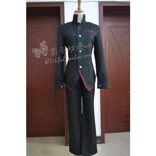Monogatari Araragi Koyomi Black School Uniform Cosplay Costume Y006