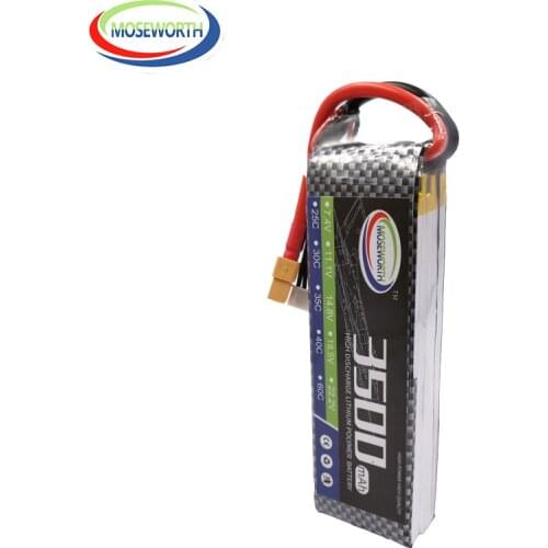 MOSEWORTH 3S 11.1V 3500mAh 60C RC LiPo Battery For Helicopter Quadrotor Car Drone Airplane Rechargeable Batteries LiPo 3S