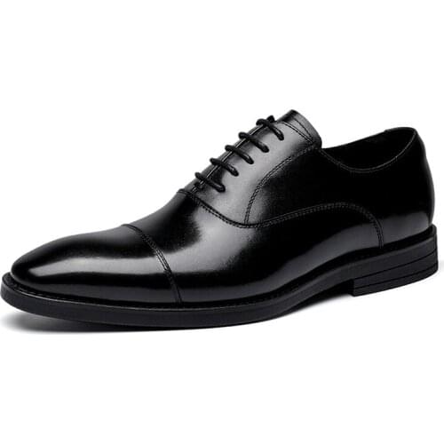 Handmade Goodyear Oxfords shoes for men Formal Business shoes Lace up Comfortable Genuine Leather dress shoes for men