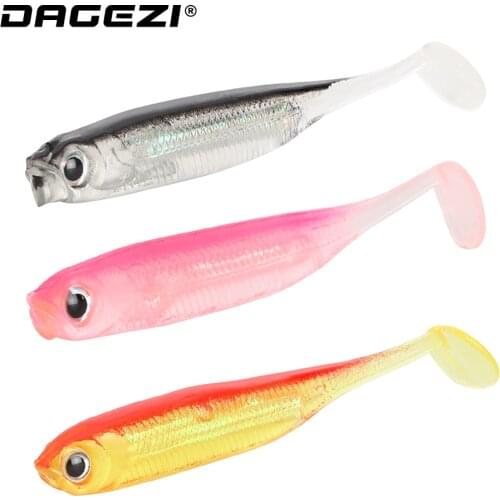 DAGEZI Soft lure Artificial Fishing Bait Worm Soft Lures Silicone Pesca Fishing Wobblers Fishing tackle swimbait jigging lure