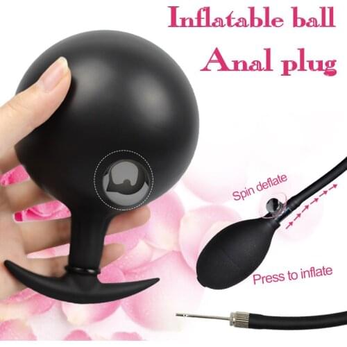 Inflatable big anal butt plug buttplug ball anus dilator expander anal dildo vagina pump toy adult erotic sex toys for women men
