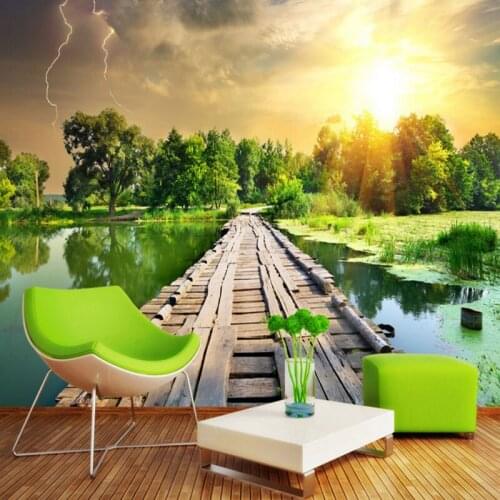3 d Stereo Photo Wallpaper Nature Wall Picture Living Room Decor Bedroom TV Background Wall Mural Sunrise Landscape Wallpaper