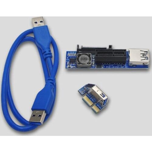 Newest Sale PCI-E X1 Extension Cable Riser Card Extender USB 3.0 Transfer Cables PCI-E X1 to 1X Adapter Adaptador PC Accessories