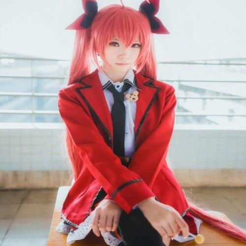 New Cos Itsuka Kotori Cosplay Anime DATE A LIVE Halloween School Uniforms Everyday Cothing Full Set 5in1(Top+Skirts+Coat+Tie+Bel