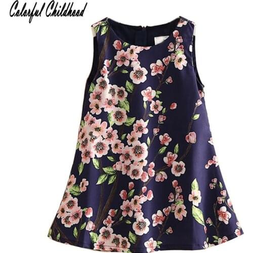 Girls Clothing Summer Girl Dress Children Kids colorful floral Dress Girls Cotton vestidio Kids Vest dress Children Clothes