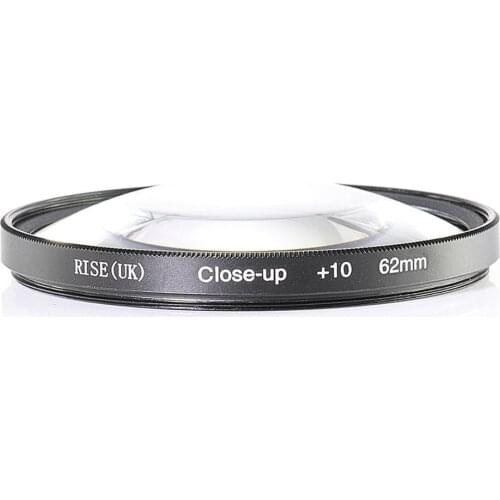 RISE(UK) 62mm Close-Up +10 Macro Lens Filter for Nikon Canon SLR DSLR Camera