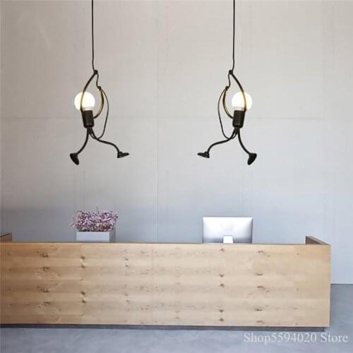 Modern Character Hanging Lustre Pendant Lights Creative Iron Lamp for Home Indoor Lighting Luminaire Suspendu Loft Decor Fixture