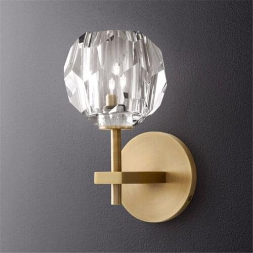Modern Led Wall Lamp Decoration Noble Crystal Villa Hall Bar Kitchen Light Romantic Hotel Room Wall Sconce Lighting